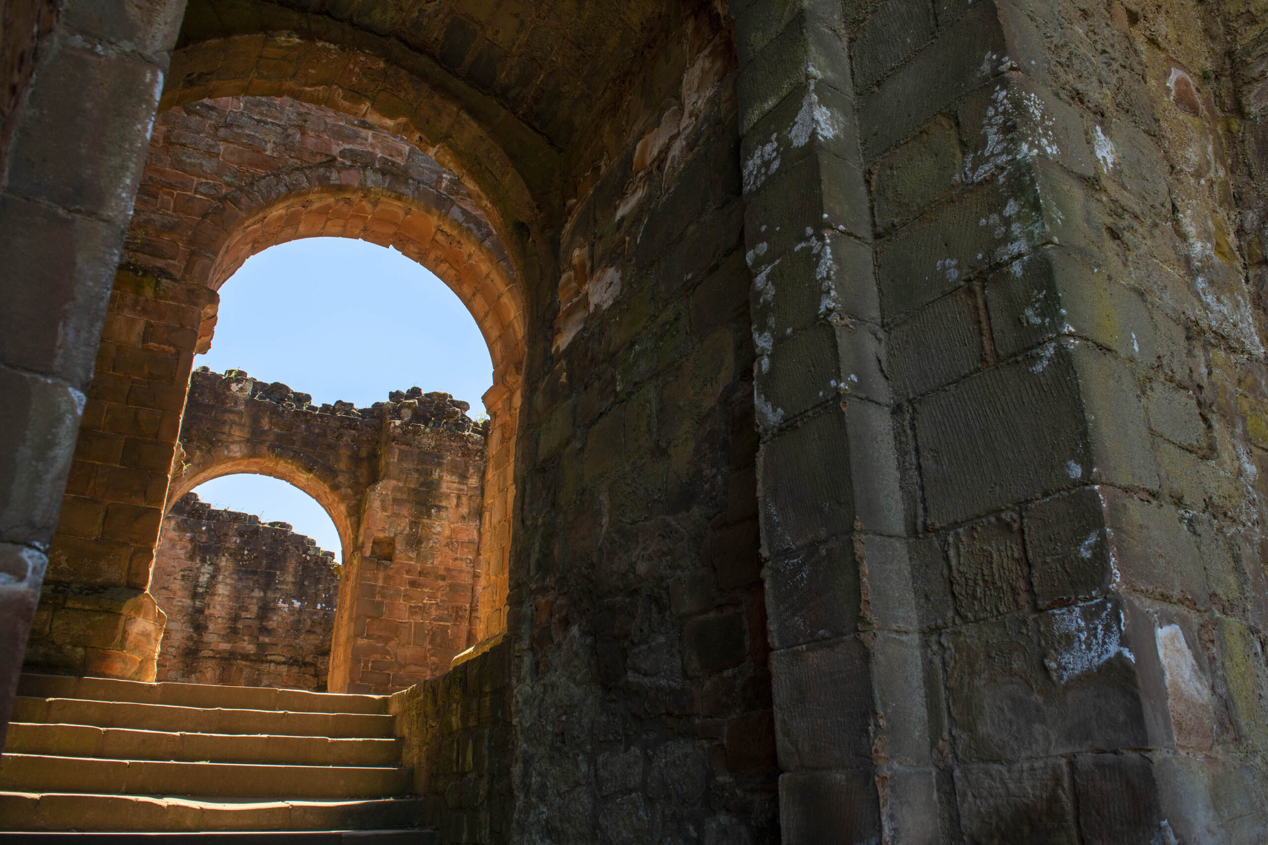 Details of interior of ruined castle