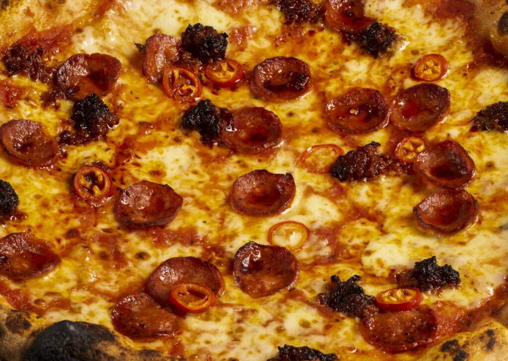 close up of Pizza